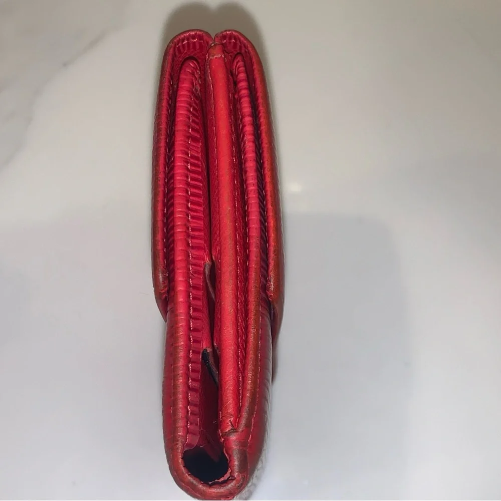 Louis Vuitton Red Epi Leather Bifold Wallet